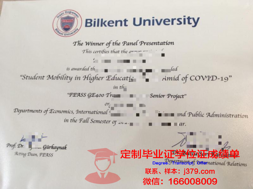 毕尔坎特大学博士毕业证(毕尔肯大学)